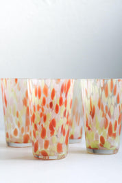 Positano Handblown Tall Glass Tumblers - Set of 4