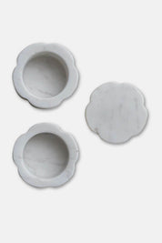 Marble Scalloped Stackable Pinch Pots