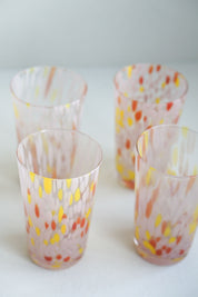 Valencia Handblown Tall Glass Tumblers - Set of 4