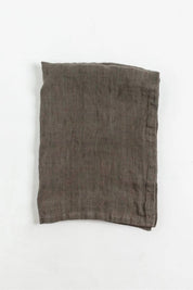 Stone Washed Linen Tea Towel, Iron Ore