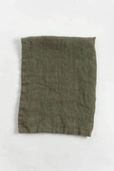 Stone Washed Linen Tea Towel, Sage