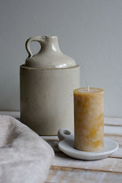 Pure Beeswax Pillar Candle, 3x6"