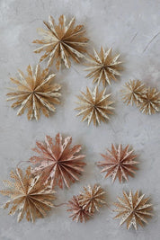 Recycled Paper Snowflake Ornaments