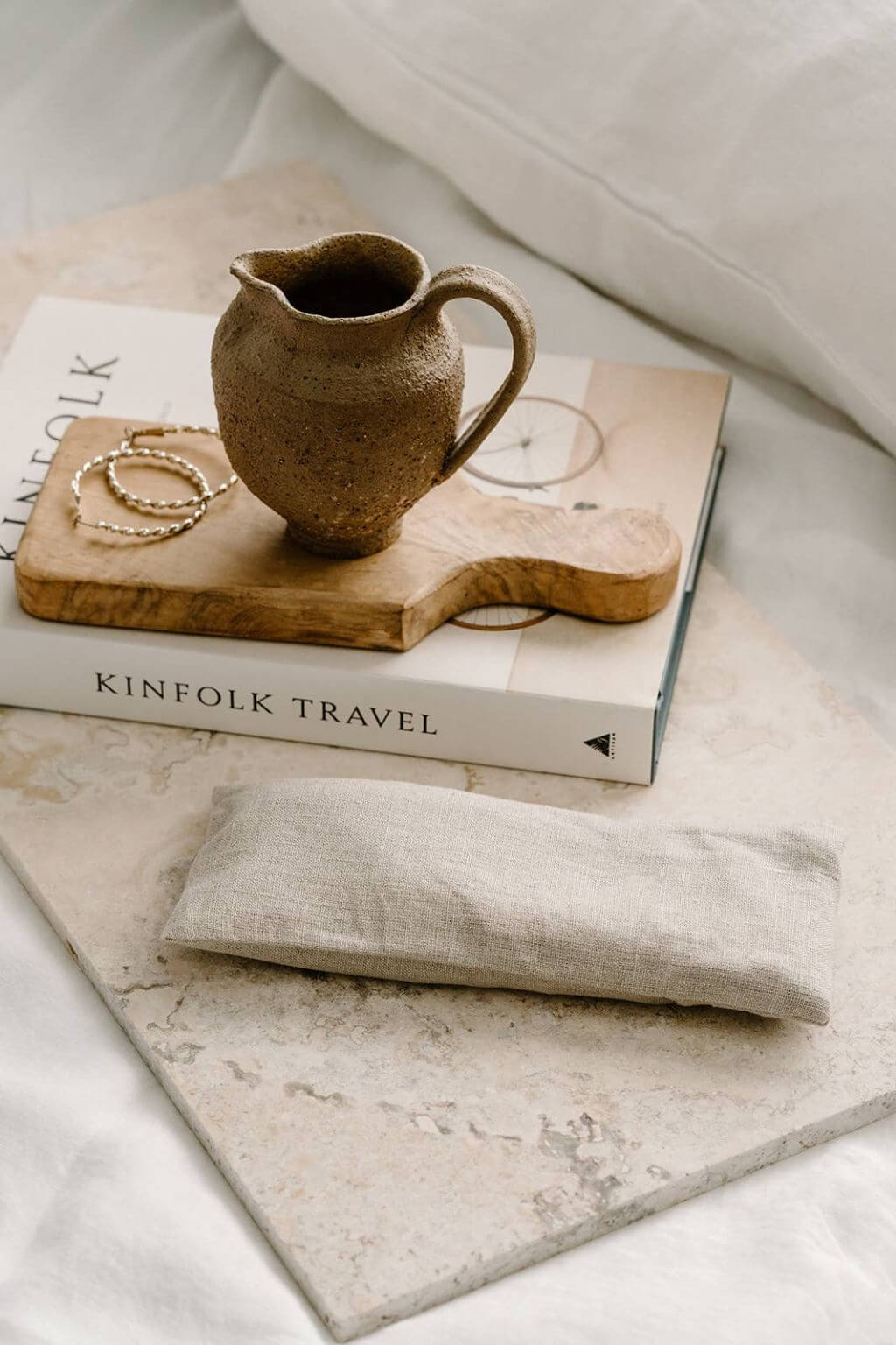 Weighted Linen Eye Pillow | Flax + Dried Lavender Flowers