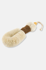 Soft jute dry brush with rope-wrapped handle
