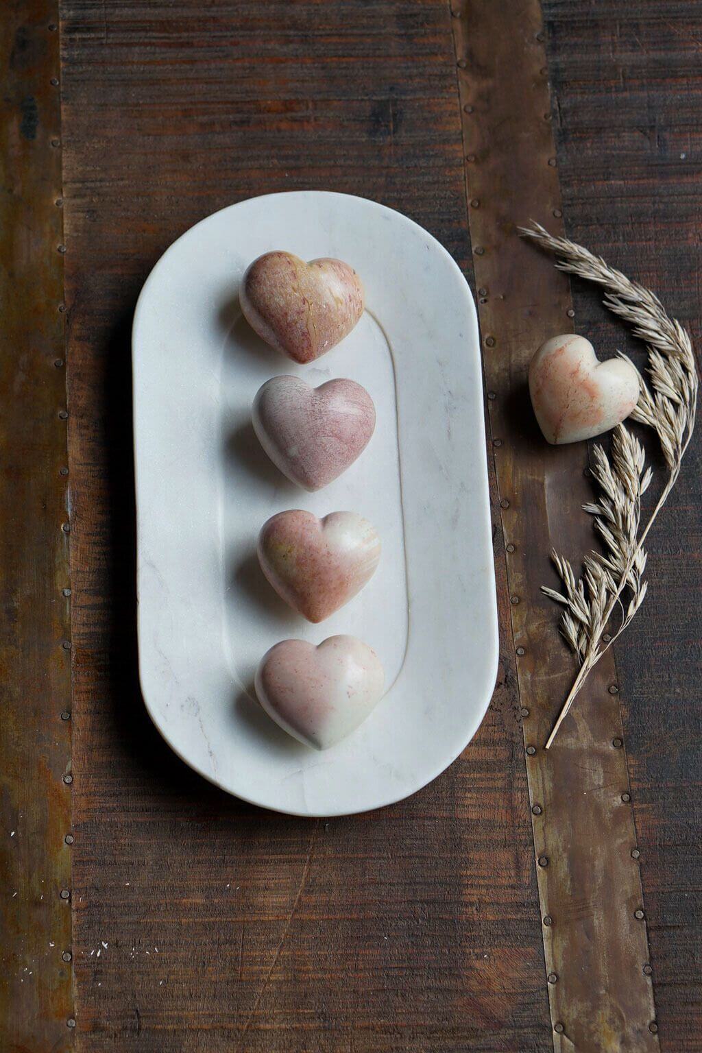 Natural Soapstone Heart