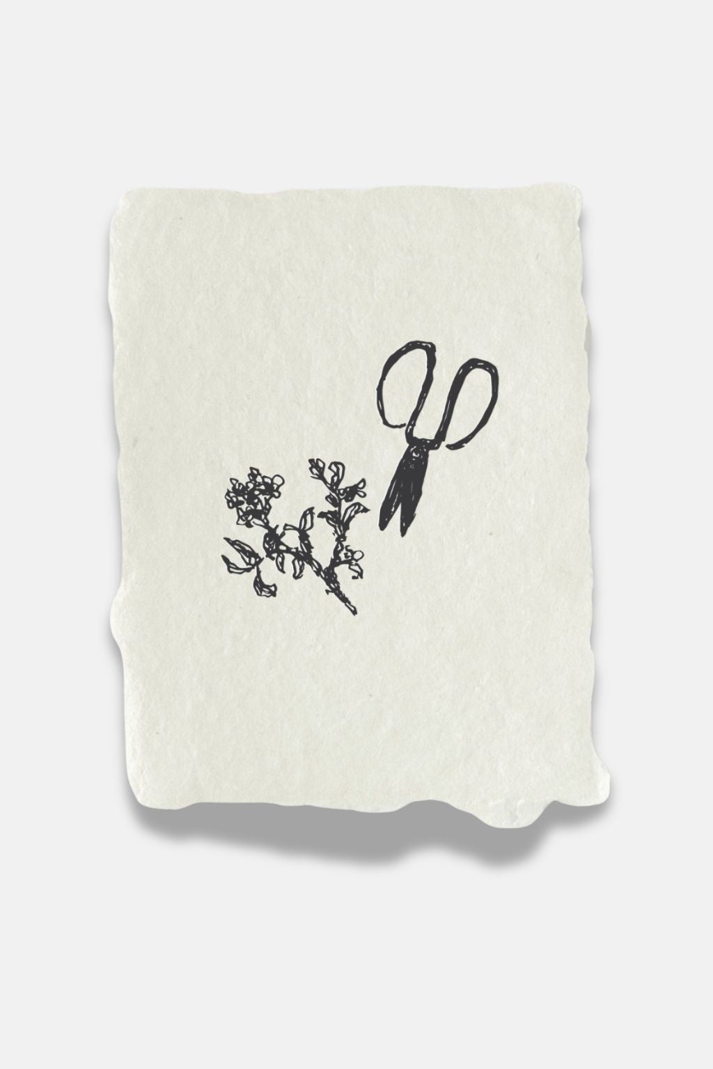 Garden Shears | Natural Handmade Paper Note Card Set