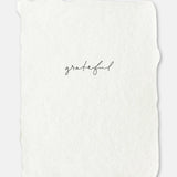 Grateful | Natural Handmade Paper Note Card Set