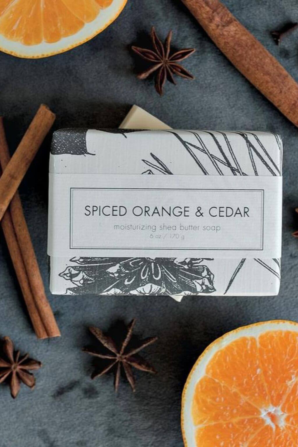 Spiced Orange + Cedar Shea Butter Soap Bar