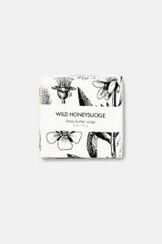 Petite Wild Honeysuckle guest soap in vintage botanical paper