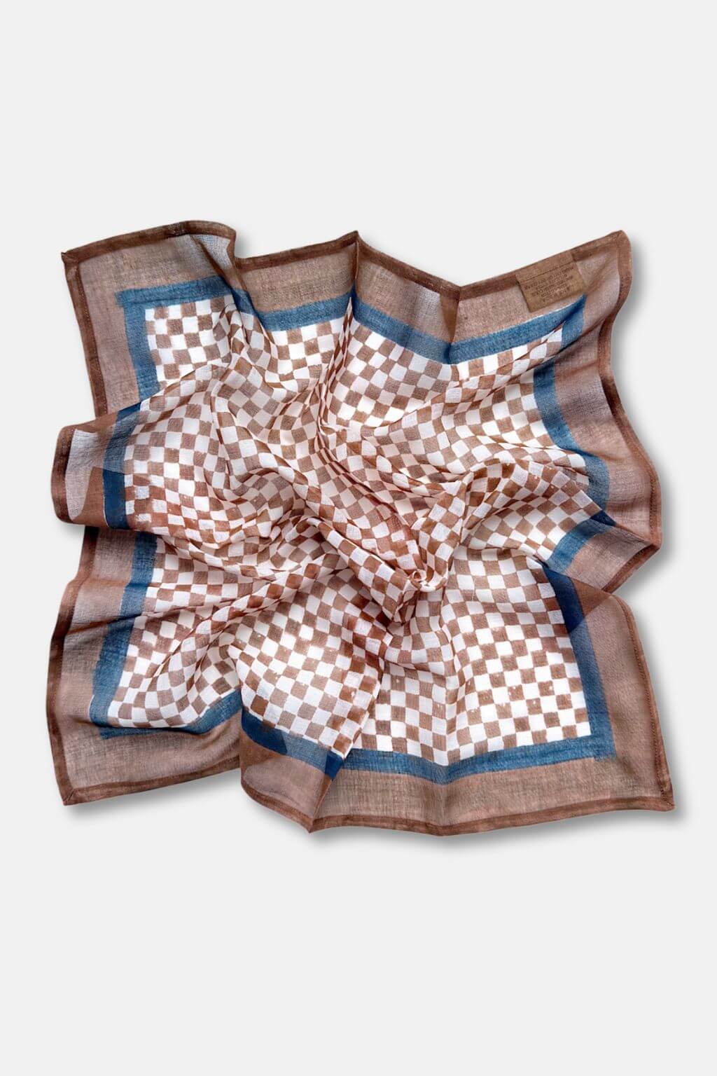 Cocoa Bandana | Earthy Checkered Print