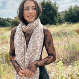 Ember Wool Scarf | Earthy Botanical