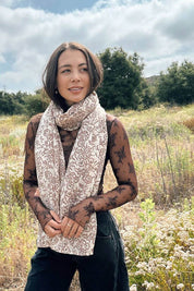 Ember Wool Scarf | Earthy Botanical