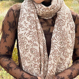 Ember Wool Scarf | Earthy Botanical