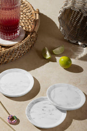 Paloma Marble Coasters, Set of 4