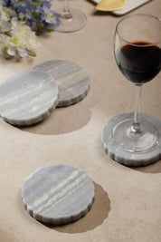 Sierra Green Onyx Coasters, Set of 4