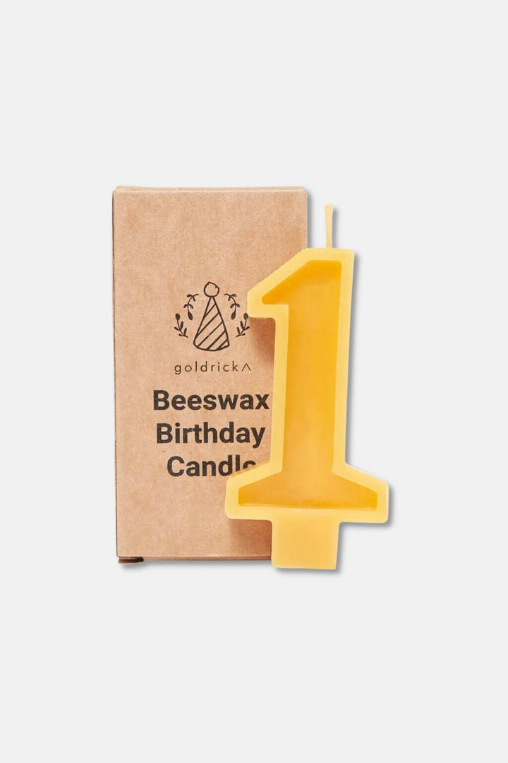 Handcrafted Beeswax Birthday Number Candles Cultiverre
