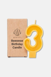 Handcrafted Beeswax Birthday Number Candles