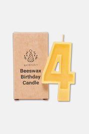 Handcrafted Beeswax Birthday Number Candles