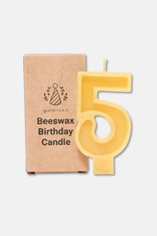 Handcrafted Beeswax Birthday Number Candles