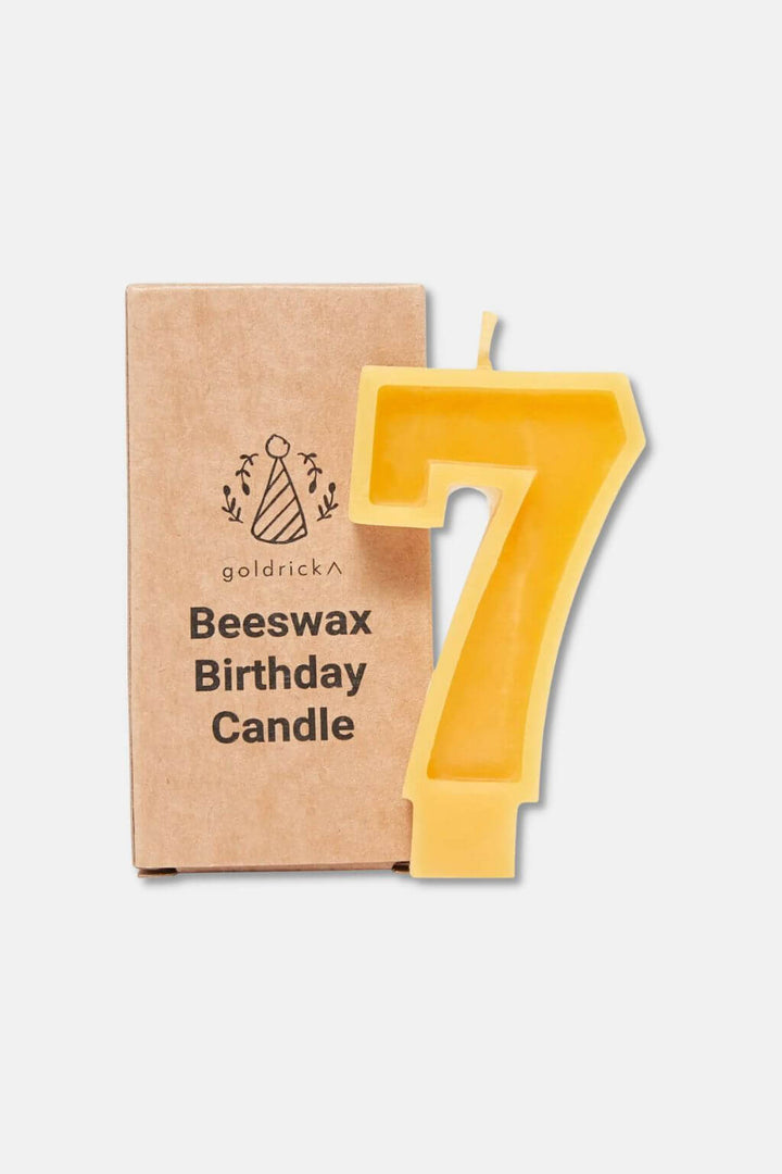 Handcrafted Beeswax Birthday Number Candles Cultiverre