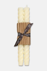 Cream Beeswax Rope Taper Candles
