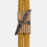 Yellow Beeswax 10" Rope Taper Candles