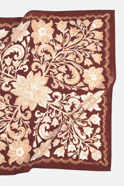 Agatha Bandana | Creamy Petals on Warm Brick