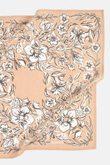 Georgia Bandana | Monochromatic Blooms on Sunlit Clay