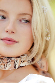 Georgia Bandana | Monochromatic Blooms on Sunlit Clay