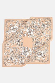 Georgia Bandana | Monochromatic Blooms on Sunlit Clay