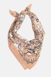 Georgia Bandana | Monochromatic Blooms on Sunlit Clay
