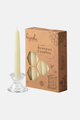 White Beeswax 6" Taper Candles, Box of 12