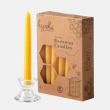 Yellow Beeswax 6" Taper Candles, Box of 12