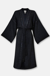 Crinkle Black Kimono