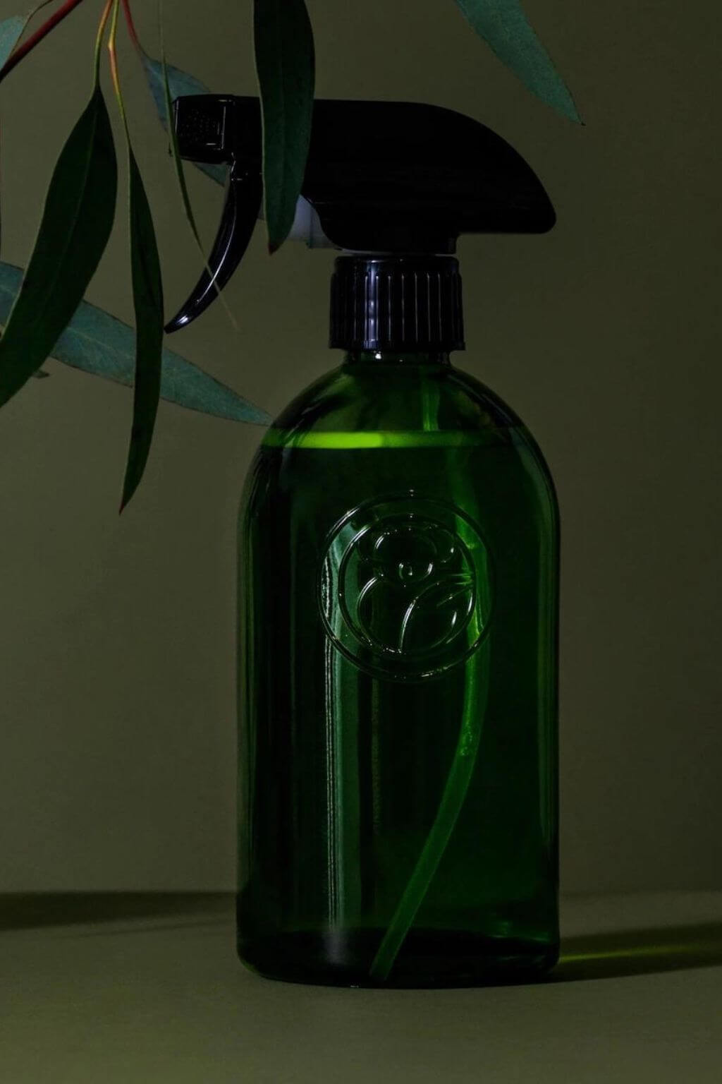 Apothecary Green Glass Spray Bottle