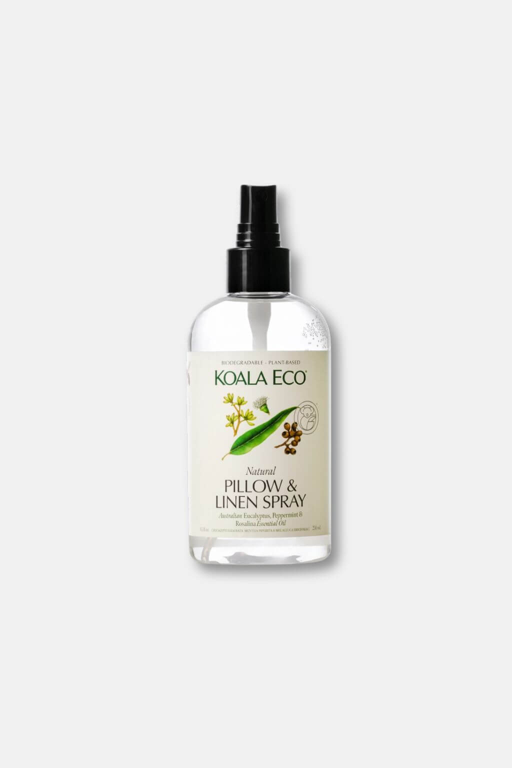 Koala Eco Natural Pillow and Linen Spray bottle on a white background