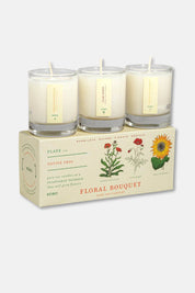 Floral Bouquet - Plant the Box Votive Candle Trio