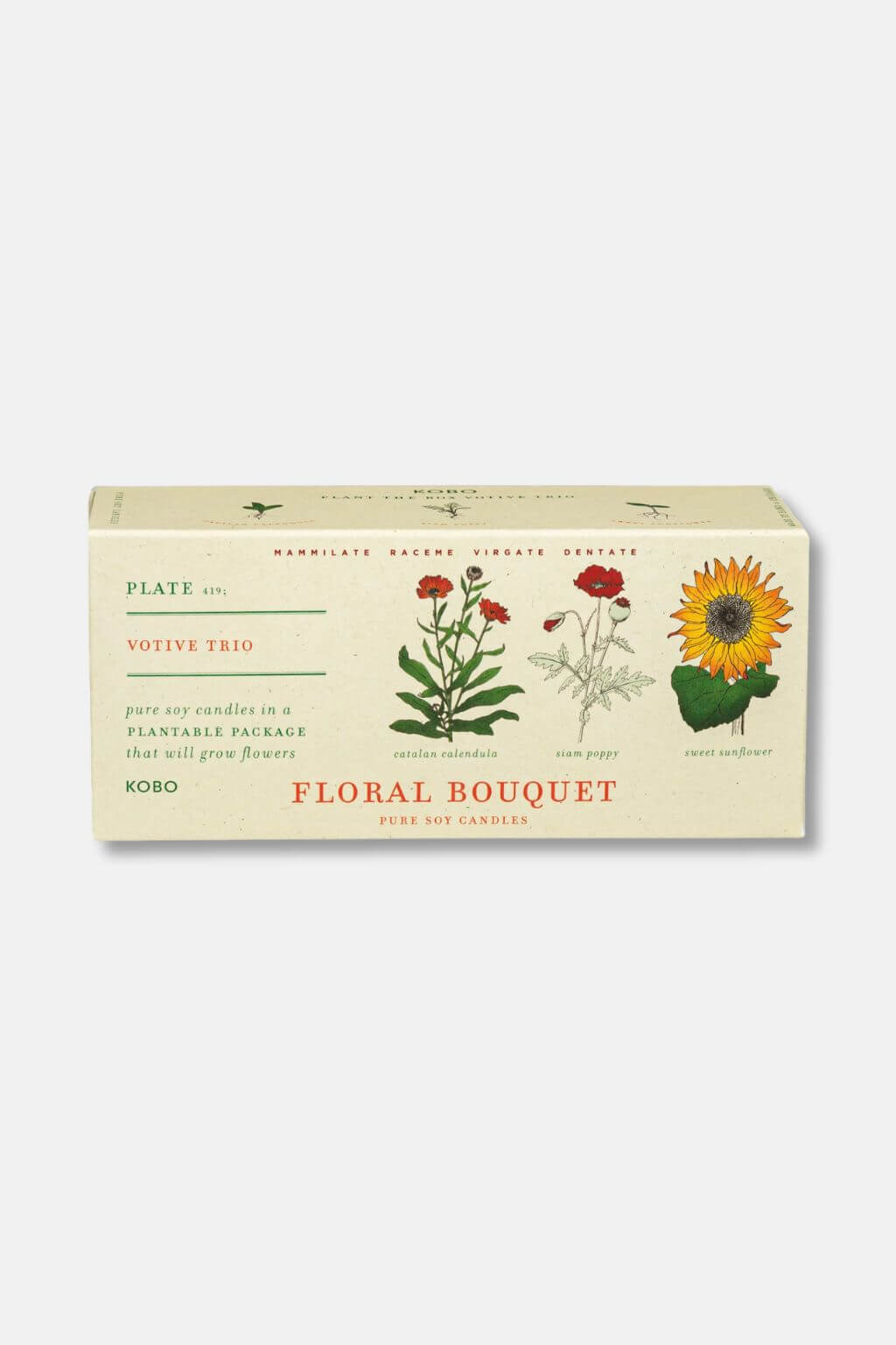 Floral Bouquet - Plant the Box Votive Candle Trio