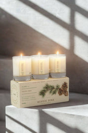 Rustic Pine | "Plant the Box" Votive Candle Trio