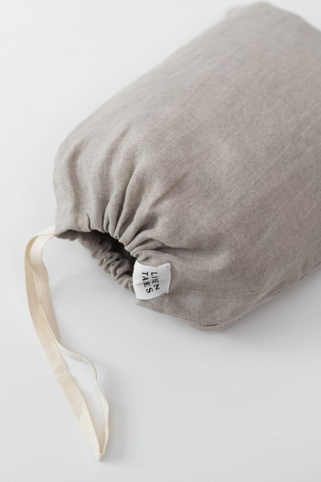 Zero Waste Natural Linen Drawstring Bags Set of 3