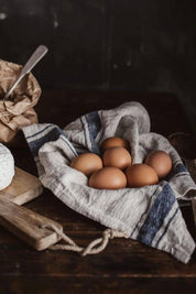 Blue Stripe Heritage Linen Kitchen Towel