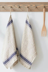 Blue Stripe Heritage Linen Kitchen Towel