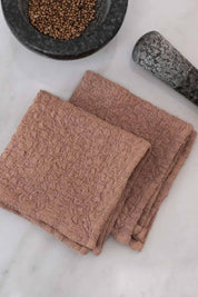 Cafe Creme Linen Waffle Dishcloth Set of 2