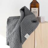 Dark Grey Honeycomb Waffle Hand Towel