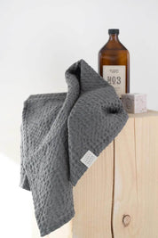 Dark Grey Honeycomb Waffle Hand Towel