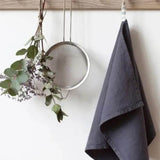 Dark Grey Linen Kitchen Towel