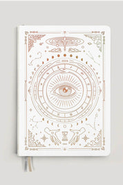 White Magic of I 2026 astrological planner with gold celestial cover design
