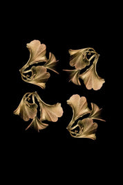 Ginkgo Artisan Brass Napkin Rings - Set of 4