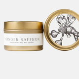 Ginger + Saffron : Tin Soy Candle